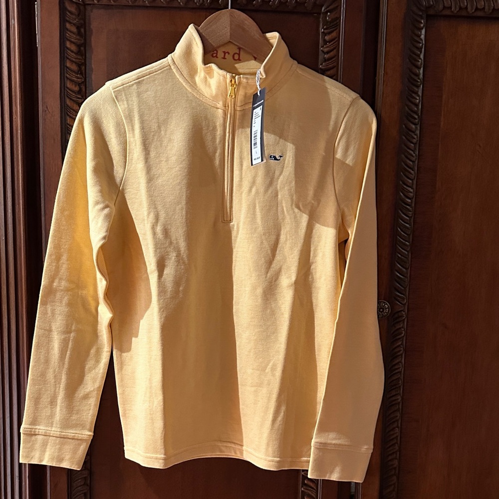 New Girls Vineyard vines Fashion knit Honey Quarter-Zip Pullover L